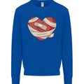 A Broken Heart Anti Valentines Day Single Mens Sweatshirt Jumper Royal Blue
