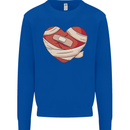 A Broken Heart Anti Valentines Day Single Mens Sweatshirt Jumper Royal Blue