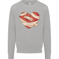 A Broken Heart Anti Valentines Day Single Mens Sweatshirt Jumper Sports Grey