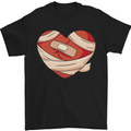 A Broken Heart Anti Valentines Day Single Mens T-Shirt 100% Cotton Black
