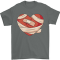 A Broken Heart Anti Valentines Day Single Mens T-Shirt 100% Cotton Charcoal