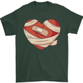A Broken Heart Anti Valentines Day Single Mens T-Shirt 100% Cotton Forest Green