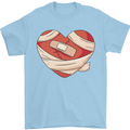 A Broken Heart Anti Valentines Day Single Mens T-Shirt 100% Cotton Light Blue