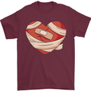 A Broken Heart Anti Valentines Day Single Mens T-Shirt 100% Cotton Maroon