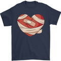 A Broken Heart Anti Valentines Day Single Mens T-Shirt 100% Cotton Navy Blue