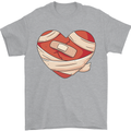 A Broken Heart Anti Valentines Day Single Mens T-Shirt 100% Cotton Sports Grey