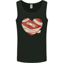 A Broken Heart Anti Valentines Day Single Mens Vest Tank Top Black