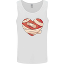 A Broken Heart Anti Valentines Day Single Mens Vest Tank Top White