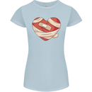 A Broken Heart Anti Valentines Day Single Womens Petite Cut T-Shirt Light Blue