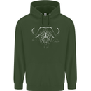 A Buffalo Childrens Kids Hoodie Forest Green