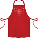 A Buffalo Cotton Apron 100% Organic Red