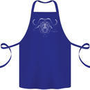 A Buffalo Cotton Apron 100% Organic Royal Blue