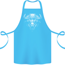 A Buffalo Head Cotton Apron 100% Organic Turquoise
