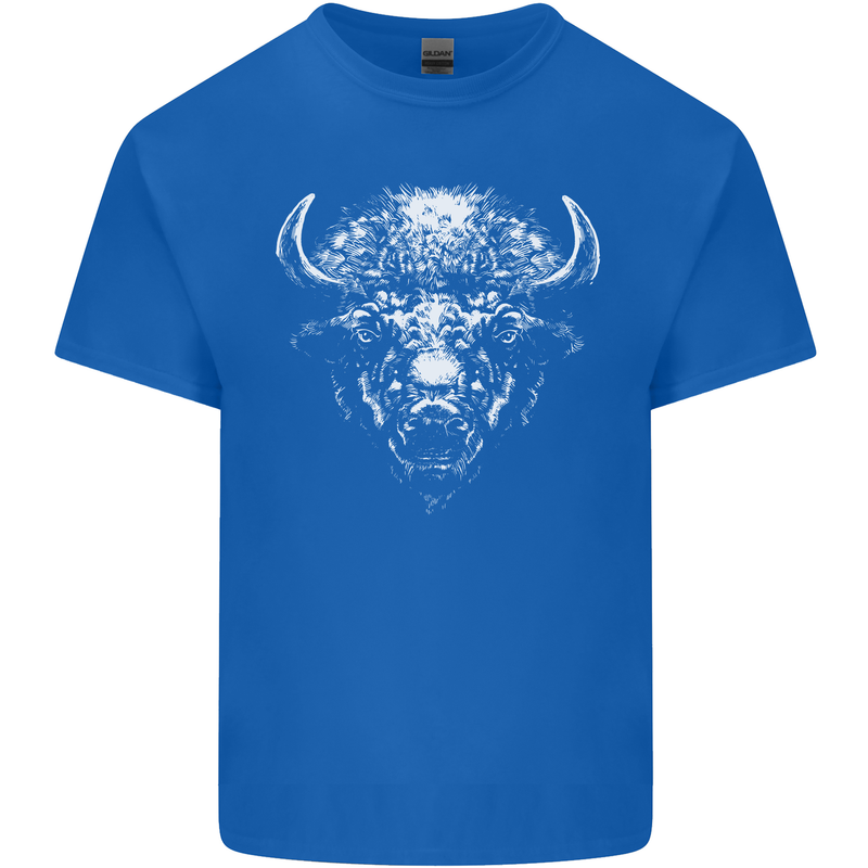 A Buffalo Head Kids T-Shirt Childrens Royal Blue