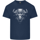 A Buffalo Head Mens Cotton T-Shirt Tee Top Navy Blue