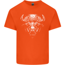 A Buffalo Head Mens Cotton T-Shirt Tee Top Orange