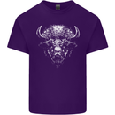 A Buffalo Head Mens Cotton T-Shirt Tee Top Purple