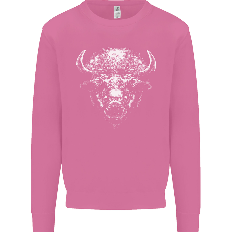 A Buffalo Head Mens Sweatshirt Jumper Azalea