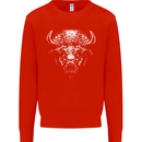 A Buffalo Head Mens Sweatshirt Jumper Bright Red