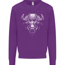 A Buffalo Head Mens Sweatshirt Jumper Purple