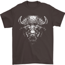 A Buffalo Head Mens T-Shirt 100% Cotton Dark Chocolate
