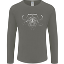 A Buffalo Mens Long Sleeve T-Shirt Charcoal