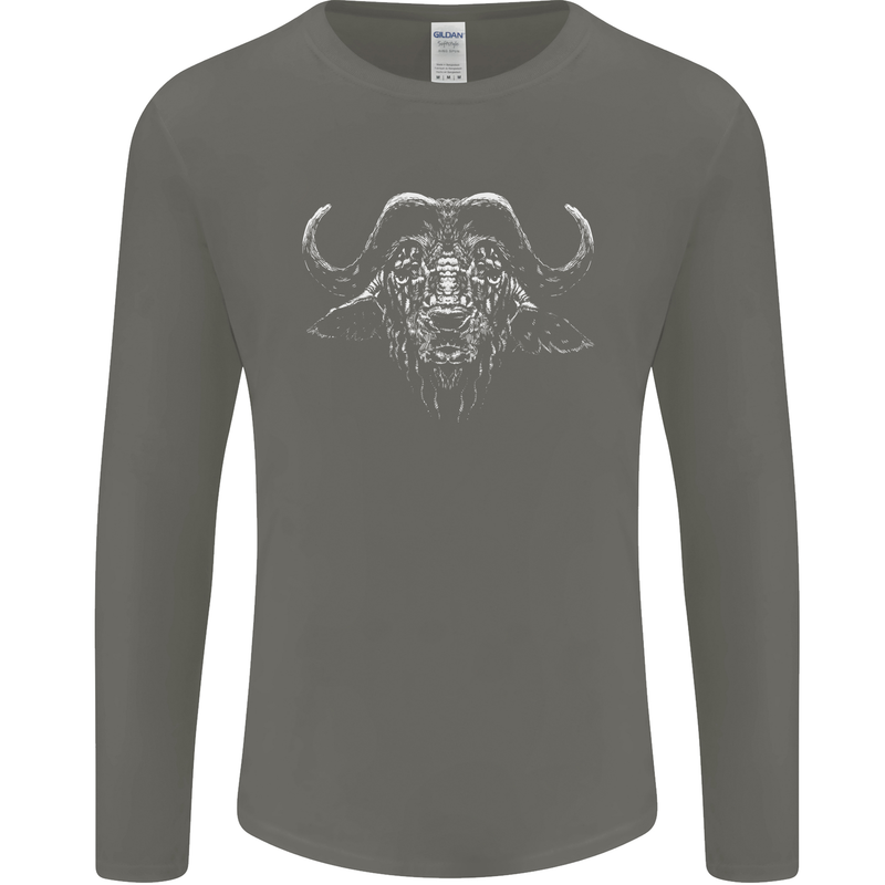 A Buffalo Mens Long Sleeve T-Shirt Charcoal