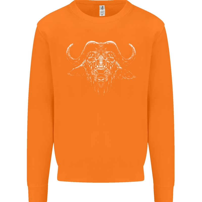 A Buffalo Mens Sweatshirt Jumper Orange