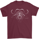 A Buffalo Mens T-Shirt 100% Cotton Maroon
