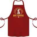 A Bull Terrier Dog Cotton Apron 100% Organic Maroon
