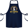 A Bull Terrier Dog Cotton Apron 100% Organic Navy Blue