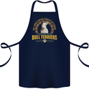 A Bull Terrier Dog Cotton Apron 100% Organic Navy Blue