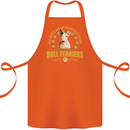 A Bull Terrier Dog Cotton Apron 100% Organic Orange