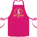 A Bull Terrier Dog Cotton Apron 100% Organic Pink