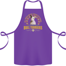 A Bull Terrier Dog Cotton Apron 100% Organic Purple