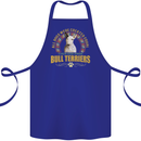 A Bull Terrier Dog Cotton Apron 100% Organic Royal Blue