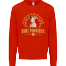 A Bull Terrier Dog Kids Sweatshirt Jumper Bright Red