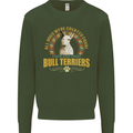 A Bull Terrier Dog Kids Sweatshirt Jumper Forest Green