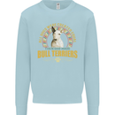 A Bull Terrier Dog Kids Sweatshirt Jumper Light Blue
