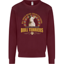 A Bull Terrier Dog Kids Sweatshirt Jumper Maroon