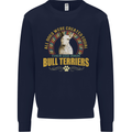 A Bull Terrier Dog Kids Sweatshirt Jumper Navy Blue