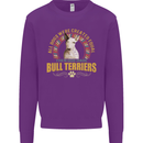 A Bull Terrier Dog Kids Sweatshirt Jumper Purple