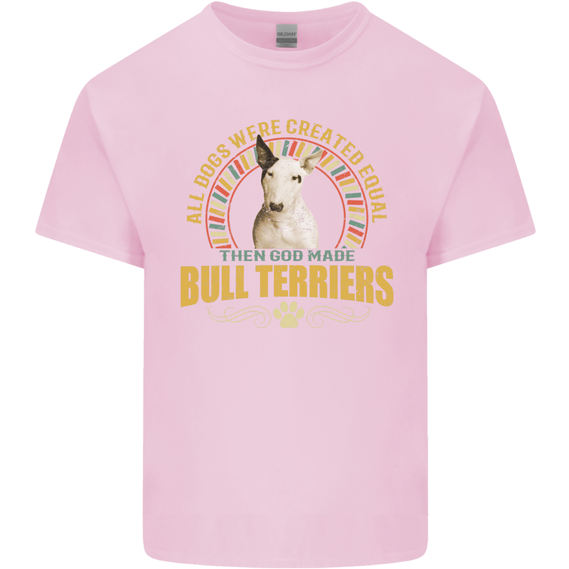 A Bull Terrier Dog Kids T-Shirt Childrens Light Pink