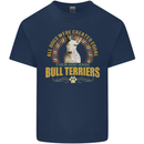 A Bull Terrier Dog Kids T-Shirt Childrens Navy Blue