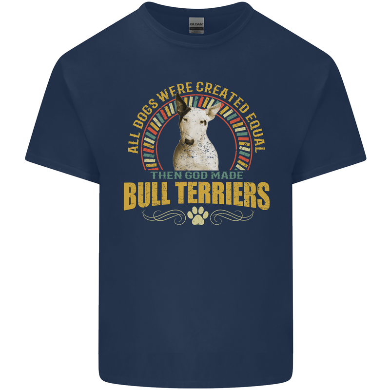 A Bull Terrier Dog Kids T-Shirt Childrens Navy Blue