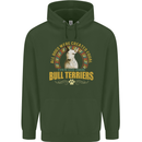 A Bull Terrier Dog Mens 80% Cotton Hoodie Forest Green