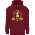 A Bull Terrier Dog Mens 80% Cotton Hoodie Maroon