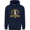 A Bull Terrier Dog Mens 80% Cotton Hoodie Navy Blue
