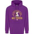 A Bull Terrier Dog Mens 80% Cotton Hoodie Purple
