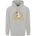 A Bull Terrier Dog Mens 80% Cotton Hoodie Sports Grey
